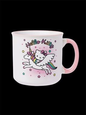 🆕 Hello Kitty and Unicorn Ceramic Camper Mug